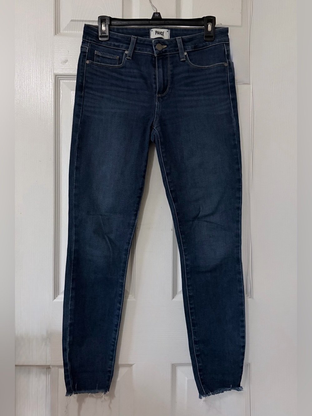 PAIGE Verdugo Ankle Women’s Deep Indigo Skinny Jeans Sz 28